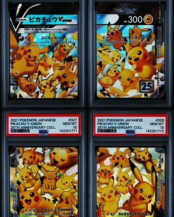 SET 4 PSA 10 GEM MINT JAPANESE POKEMON 2021 Pikachu V-UNION 025-028 SEQUENTIAL