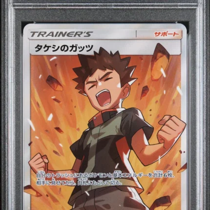 PSA 10 GEM MINT JAPANESE POKEMON 2018 BROCK'S GRIT 108/095 TAG BOLT SM9